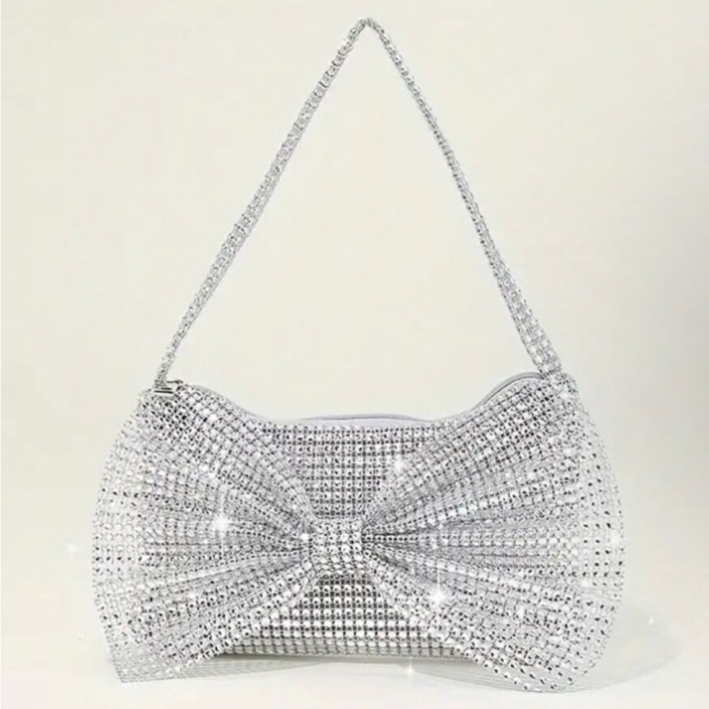NWT Rhinestone Bow Mini Bag